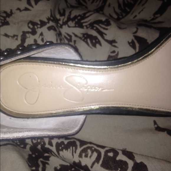 Jessica Simpson Black and White Studded Flats - Picture 3 of 4