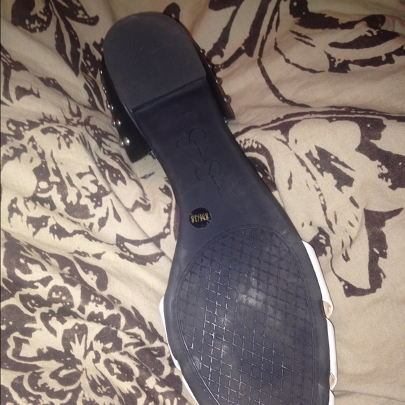 Jessica Simpson Black and White Studded Flats - Picture 4 of 4