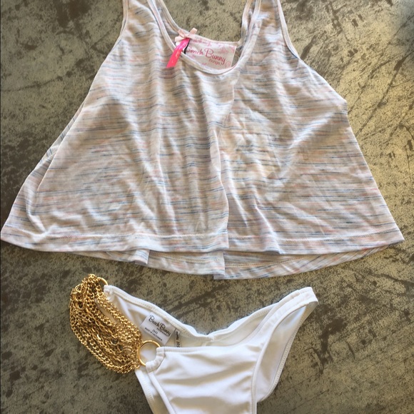 Beach Bunny Chain of Fools bottom & Crop Top