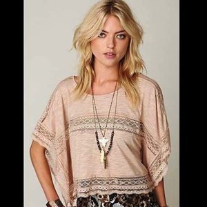 Free People Bohemian Lace Top Size M