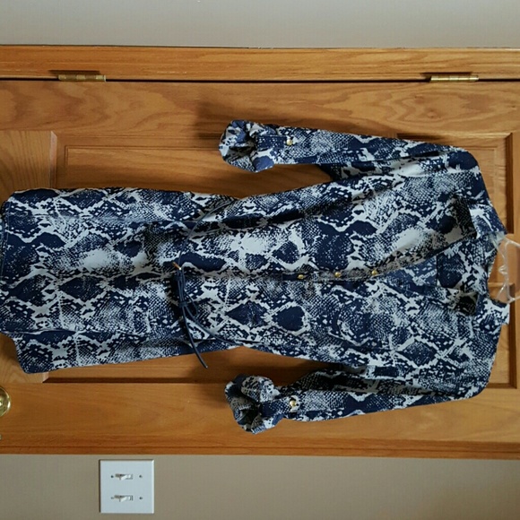 The Limited Ashton Shirtdress snake print