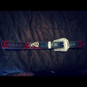 Nocona Western Belt Womens Leopard Cross.
