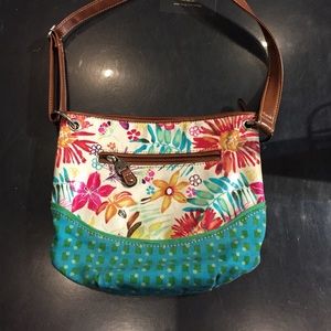 Bright colored cross body purse