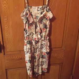 Multi color spaghetti strap dress