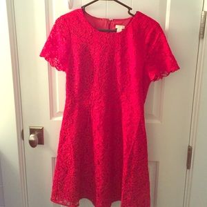 Red J Crew dress
