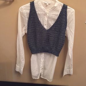 Cropped tank sweater
