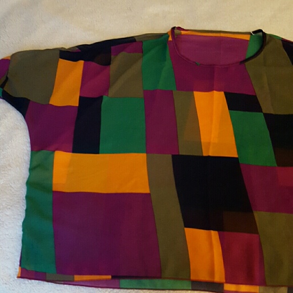 Sheer multi color top