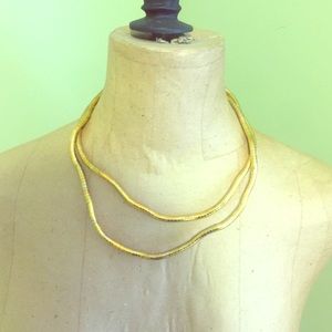 Flexible Gold Covertible Necklace/Bracelet