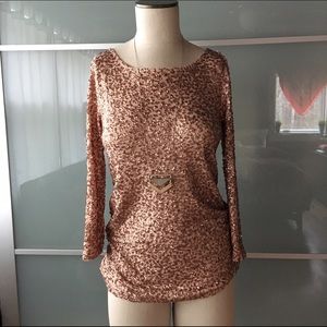 J. Crew Rose Gold Sequin Top