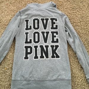Victoria's Secret pink hoodie-print on back