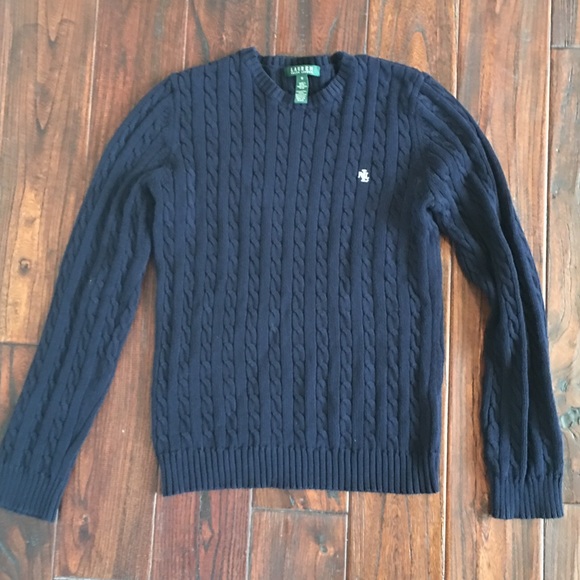 Ralph Lauren Lauren Navy Knit Sweater | Size M