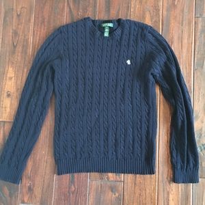 Ralph Lauren Lauren Navy Knit Sweater | Size M