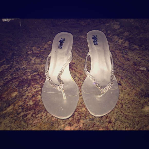 Low, silver heel