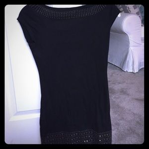 Black VS Dress with gold stud detail