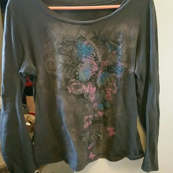 Butterfly long sleeve tshirt