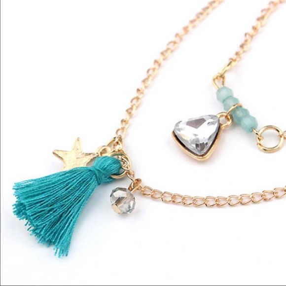 (L1) Triple Layer Tassel Necklace - Picture 3 of 4