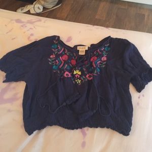 Blue boho shirt
