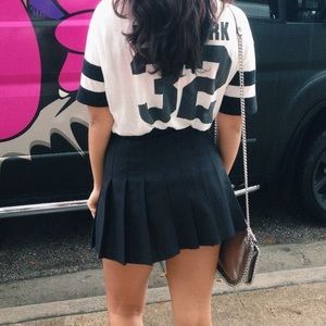 American Apparel Black Tennis Skirt
