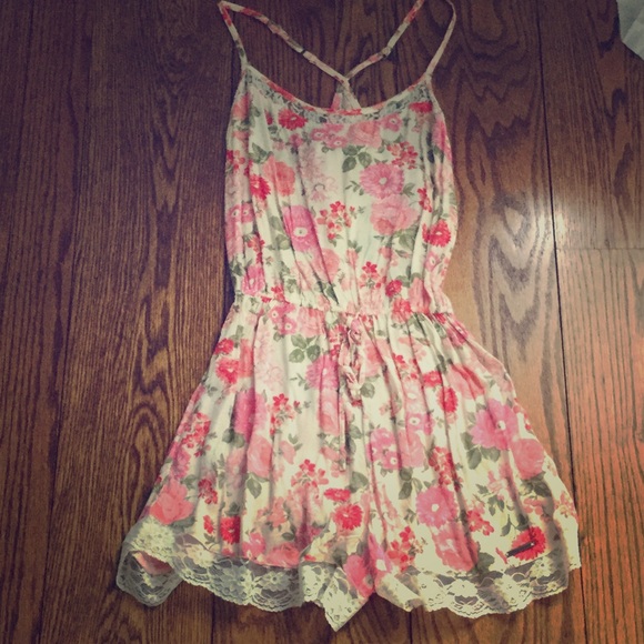 Abercrombie and Fitch Floral Lace Romper
