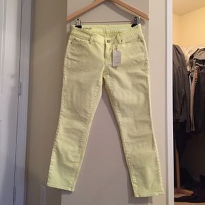 Ann Taylor light yellow modern fit jeans