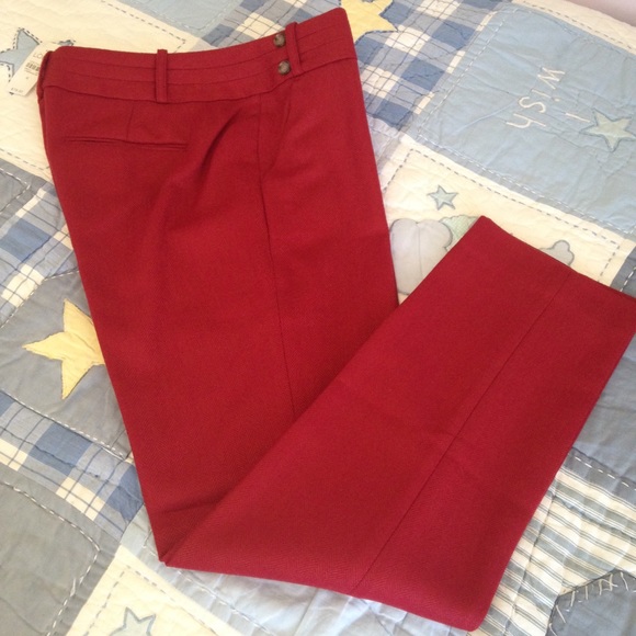 red dress pants