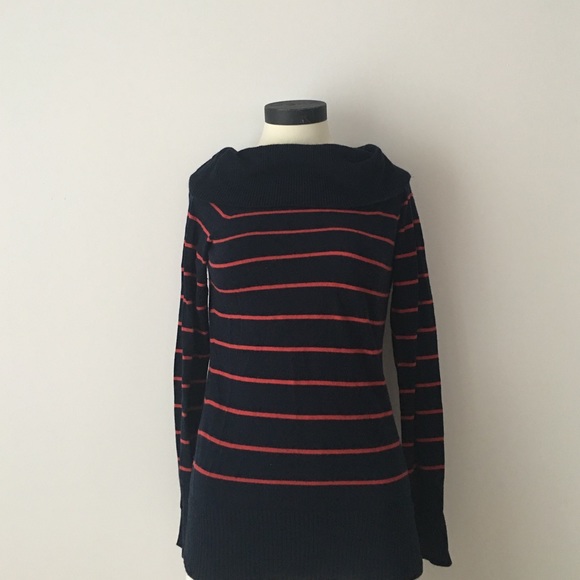 Forever 21 cowl neck striped sweater