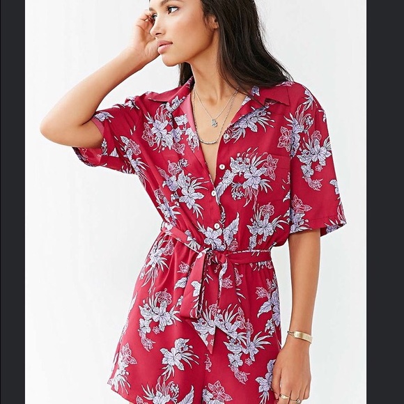 URBAN OUTFITTERS Kimchi Red Romper