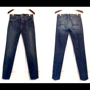 7 For All Mankind Roxanne Medium Wash Skinny Jeans