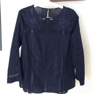 Jcrew blouse, navy blue. Size 4
