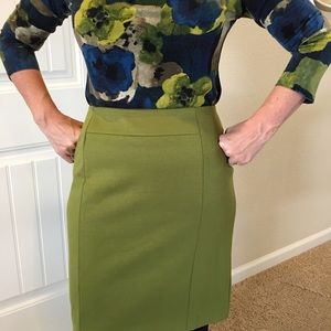 Green Premise Soft Knit Skirt