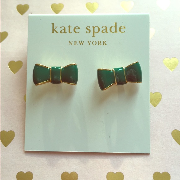Kate Spade Green Bow Earrings