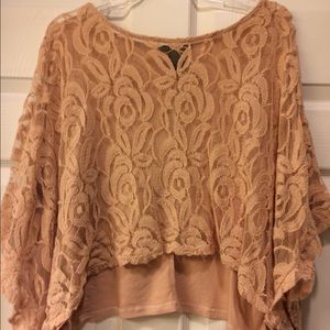 Peach/nude lace top