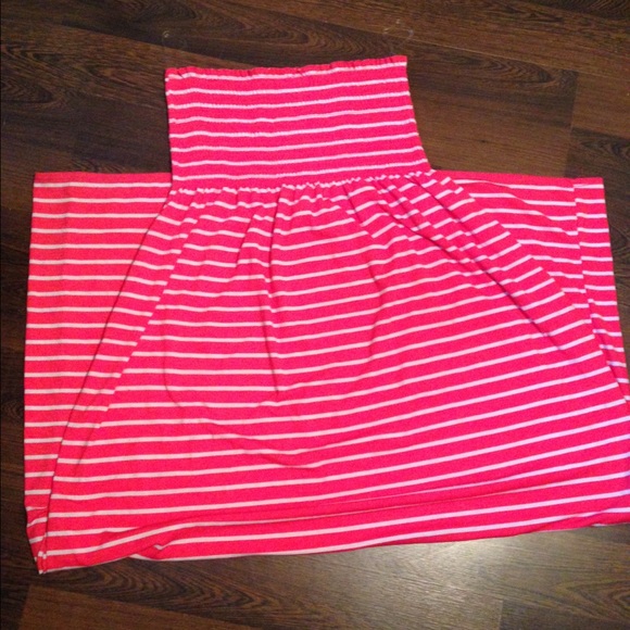 Pink and grey tube top maxi dress - never worn!