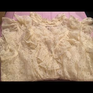 Lace ivory top by Free People