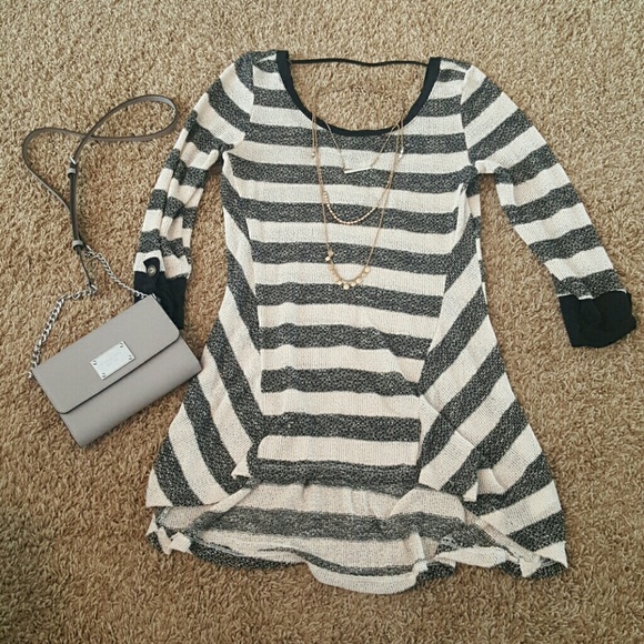 Bohme Boutique  Tops - Black and White Stripes