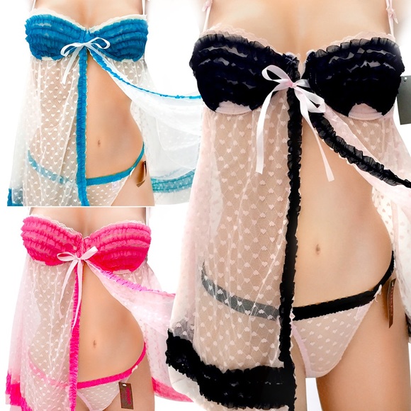 All 3 sets for $15 babydoll lingerie with thongs