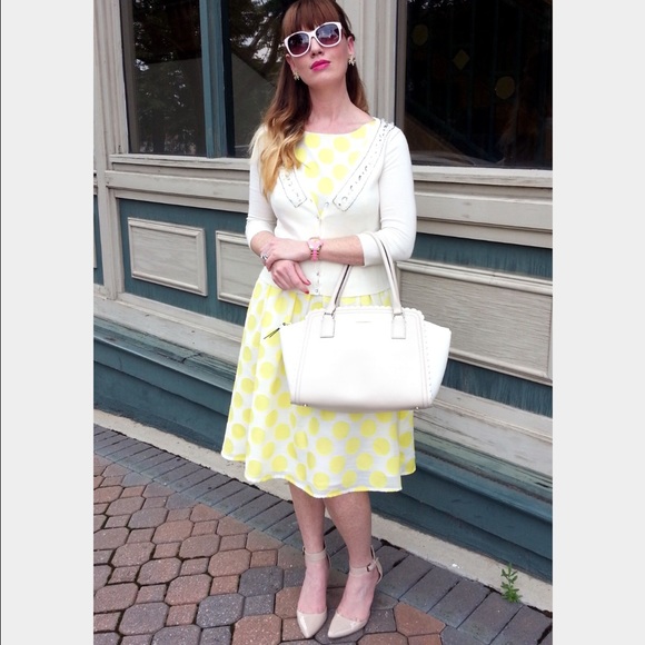 SALE🍭🍭Loft yellow polka dot dress 4P
