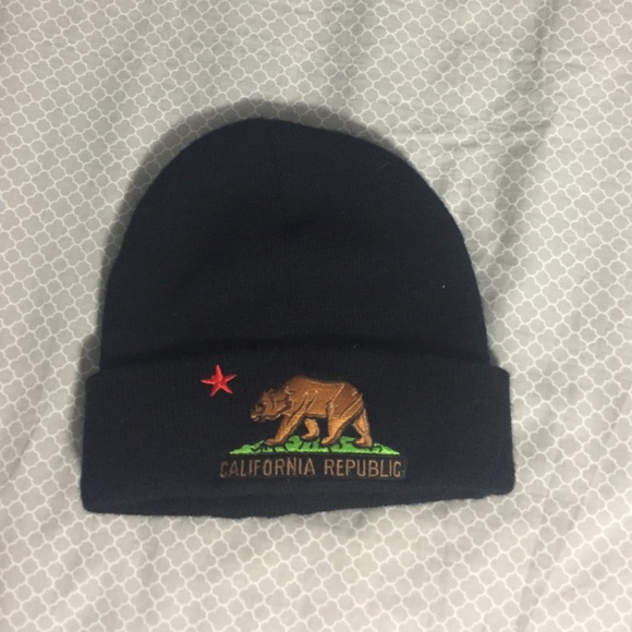 California Republic black beanie