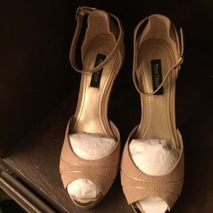 Beige Suede Peep-toes