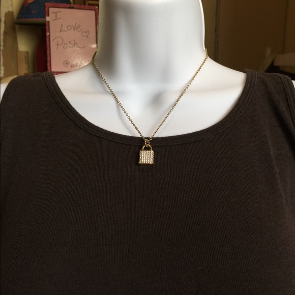 Coach Jewelry - 🎀Coach necklace yellow gold super cute🎀