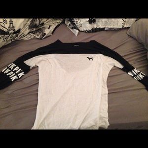 long sleeve open back PINK shirt