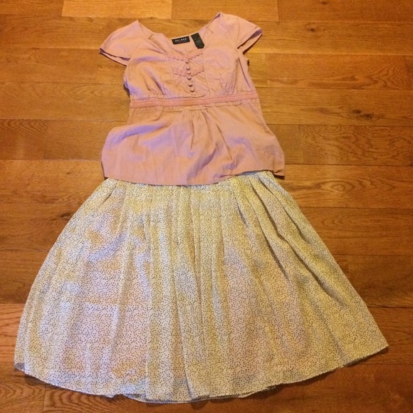 Banana Republic skirt with chiffon overlay