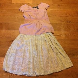 Banana Republic skirt with chiffon overlay