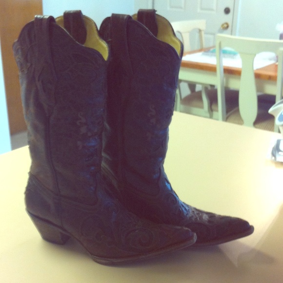 Corral Chocolate Vintage Lizard Overlay