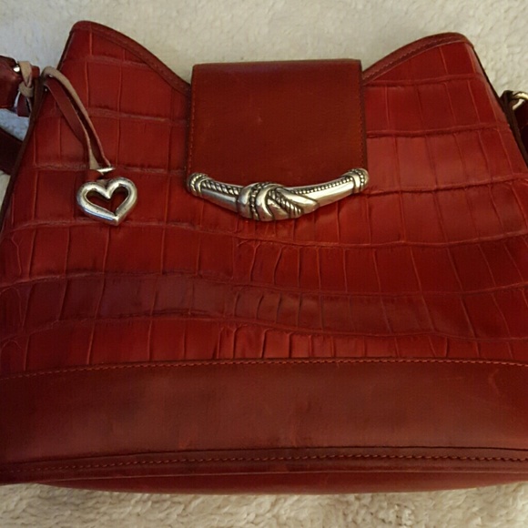 Red shoulder bag