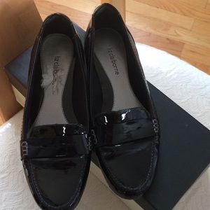 Liz Claiborne black patent leather loafers sz 7.5