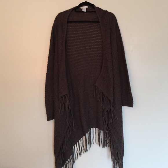 Chocolate brown fringe duster