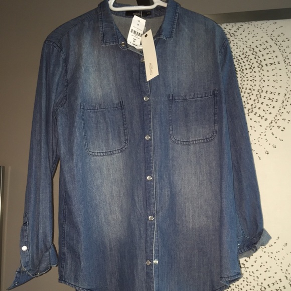 Denim button down Millau shirt from LF, size XS.