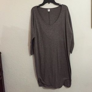 Grayish-Brown long sleeved dress
