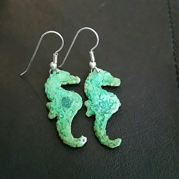 Seahorse handmade earrings!